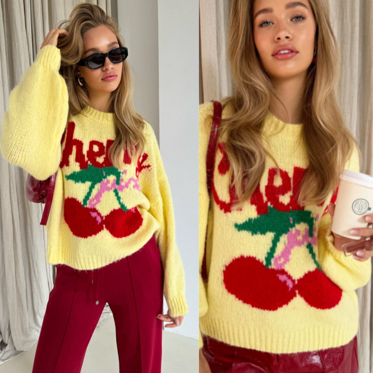 Sweater Cherry Oversized