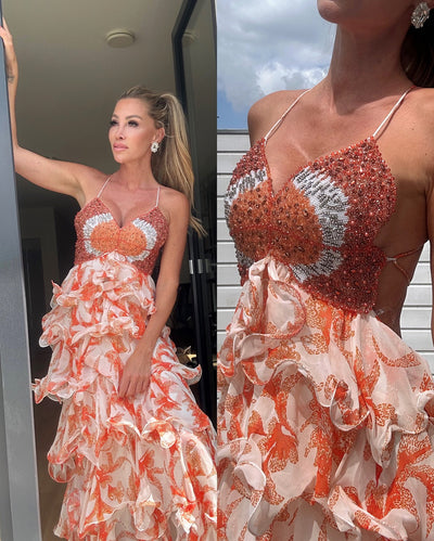 Dress Red Butterfly