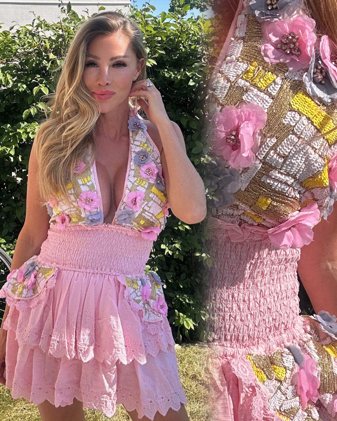 Rose Catalina Dress