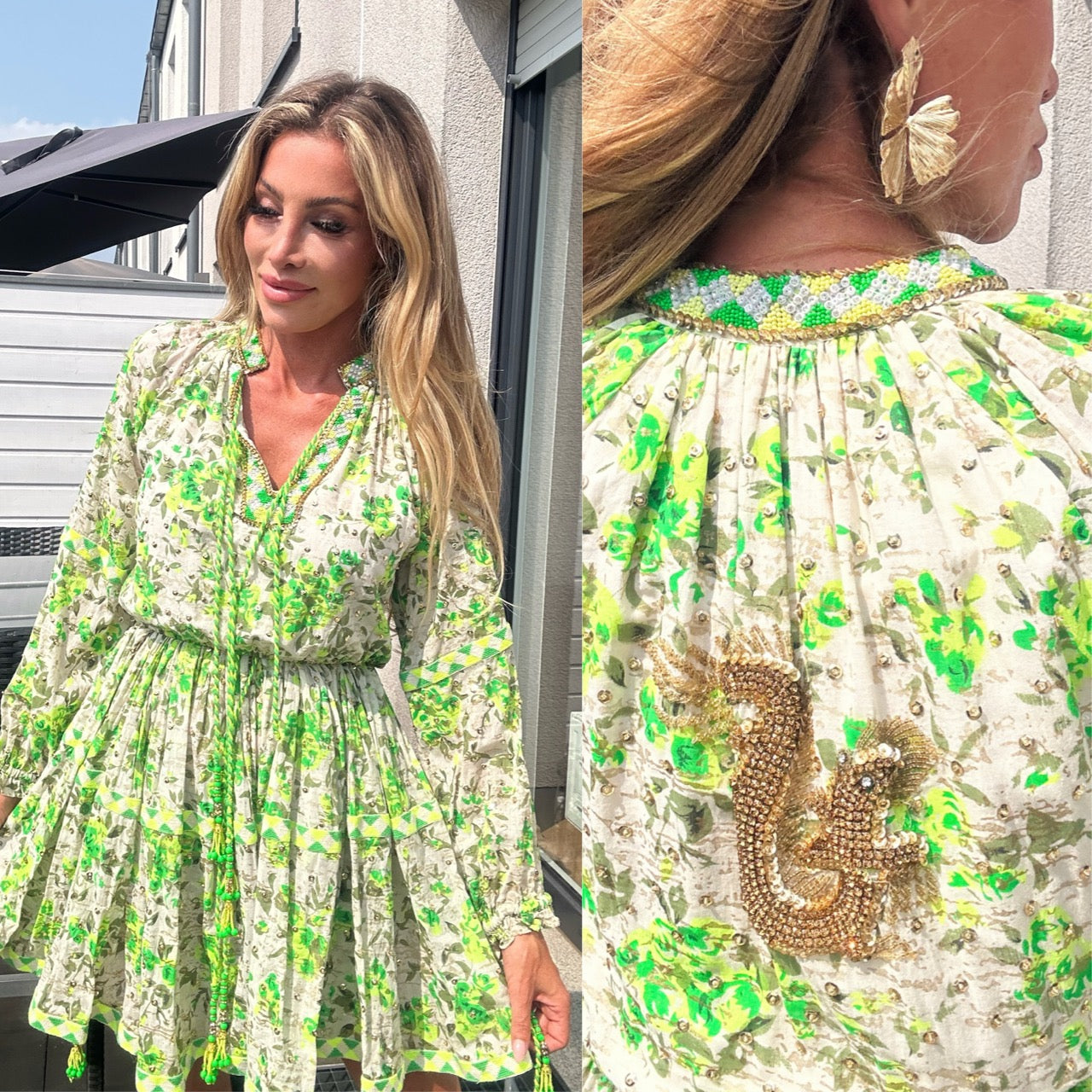 Diamond Green Paradise Dress